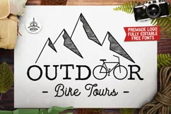 Vintage Outdoor Bike Tours Logo / Label Templates SVG Cricut Product Image 1