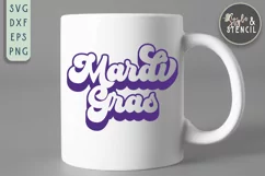Mardi Gras Retro SVG - PNG, DXF, SVG, EPS, Cut File Product Image 4