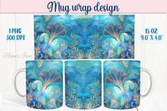Sea life Ocean pearl mug wrap 15oz sublimation designs png Product Image 1