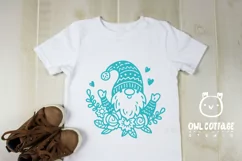 Valentine Gnome svg , Gnome with floral decor Svg, Valentine Product Image 9
