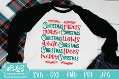 Christmas Word Art SVG | Farmhouse Christmas Sign SVG Product Image 3