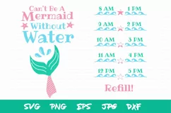 Mermaid SVG, waterbottle SVG, Kids SVG files, sublimation Product Image 2