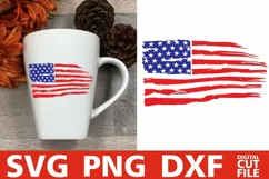 Distresses America Flag svg, 4th of July svg, 50 stars svg Product Image 1