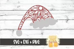 Santa Hat - Christmas Zen Doodle SVG PNG DXF Cut File Product Image 2