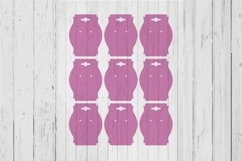 Decorative earring card template dxf svg png ai files Product Image 1