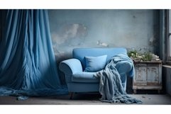 armchair blue cover Product Image 1