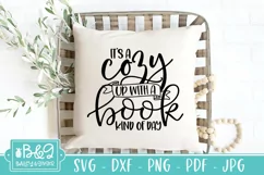 Book Lover Saying SVG | Cozy Up With A Book Kind of Day Product Image 6