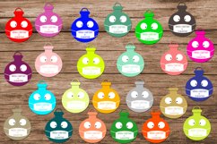 Christmas Ornaments with Face Masks Clipart- COVID Christmas Product Image 2