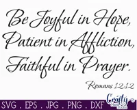 Be Joyful In Hope Christian Farmhouse Home Sign Svg Product Image 2