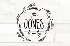 Family Monogram Sign Floral Wreath svg Product Image 10