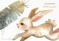 Watercolor Easter Bunny Clipart - PNG Files Product Image 3