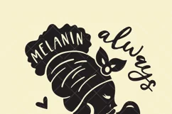 Melanin always poppin, black woman silhouette SVG, afro girl Product Image 2