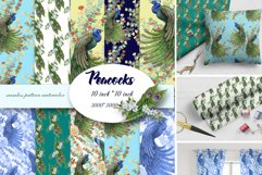 Seamless Pattern Peacocks Product Image 1