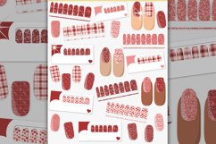 Nail wrap clipart, beauty glamor nails, nail art, fake nails Product Image 1
