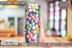 3D Kids Seamless Sublimation Skinny Tumbler Wrap| 20oz | Png Product Image 3