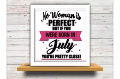 July SVG DXF JPEG Silhouette Cameo Cricut birthday girl  Product Image 2