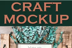 Farmhouse eucalyptus Sign | Craft mock up Product Image 2
