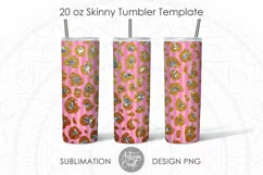 Leopard print glitter tumbler, 20 oz tumbler template Product Image 1