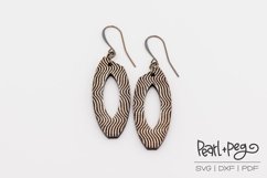 Sliced Wave Hoop Laser Engraved Earring Download Product Image 1