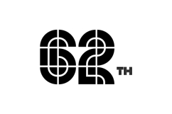 62th anniversary logo template number creative vector Product Image 1