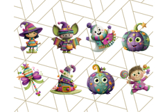 Colorful Halloween Clipart PNG, Cute Kids &amp; Candy Clip Art Product Image 7