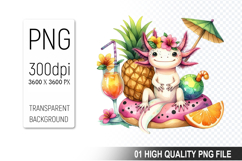 Summer Animals Clipart PNG Bundle, Tropical Summer Animals Product Image 16