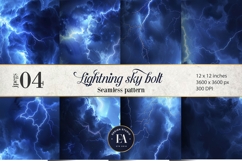 Lightning Bolt Digital paper, Thunderstorm pattern Product Image 1