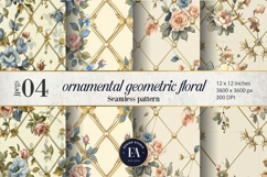 Vintage Floral Wallpaper |Ornamental Flower Pattern Product Image 1