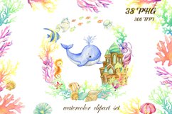 Underwater world, watercolor set of cliparts. Create your ow Product Image 1