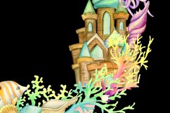 Underwater world, watercolor set of cliparts. Create your ow Product Image 6