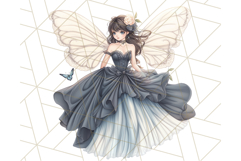 Gothic Fairy &amp; Potion Clipart, Dark Fantasy PNG Printable Product Image 3