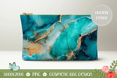 Abstract Cosmetic Bag Design, Marble Cosmetic Bag Product Image 1