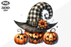Halloween Pumpkins Sublimation - Clipart PNG Design Product Image 1