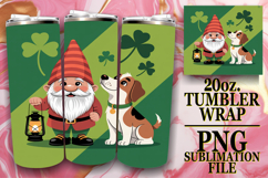 Vibrant colors 20oz tumbler wrap, St Patricks Product Image 1