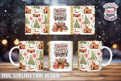 Christmas Mug Wrap Sublimation Warm hearts cozy homes Product Image 1