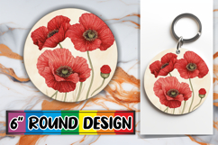 Artistic Circle Design Car Coaster , Beauty Flower Product Image 1