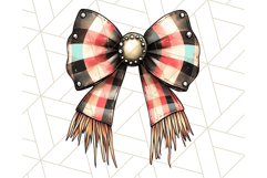 Western Style Bow PNG, Cute Cowboy, Cowgirl Coquette Png Product Image 3