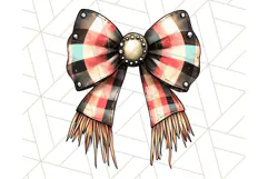 Western Style Bow PNG, Cute Cowboy, Cowgirl Coquette Png Product Image 3