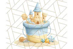 Sky Blue and Sunshine Yellow Summer Clipart PNG, Tropical Product Image 3