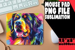 Funky Abstract Dog Mouse Pad Sublimation PNG Product Image 1