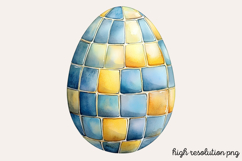 Geometric Pastel Easter Clipart PNG Product Image 1