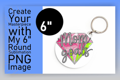 Playful Round Design for Keychains , Mother&#039;s Day Product Image 1
