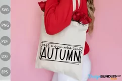 Just A Girl Who Loves Autumn SVG Cut Files Product Image 2