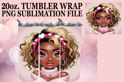 PRESENT OF SERENITY 20oz TUMBLER WRAP, Afro Girl Product Image 1