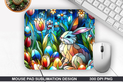 Bunny Mouse Pad Sublimation, Easter Mouse Pad PNG Product Image 1