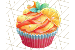 Bright Summer Cupcake PNG Clipart, Colorful Cupcakes Product Image 3