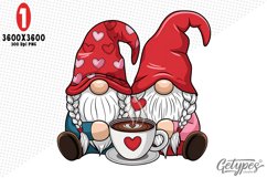Valentine Gnome Sublimation Clipart - High Quality Design Product Image 3