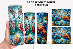 Skinny Tumbler 20oz Wrap Design, Summer Tumble PNG Design Product Image 1