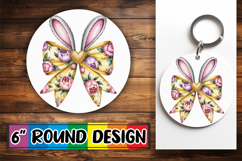 Joyful Ornaments Circle PNG, Easter Bow Product Image 1