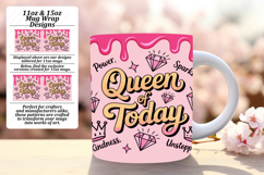 Glamorous 15oz Mug Wrap Png Design , Girl Quote Product Image 1